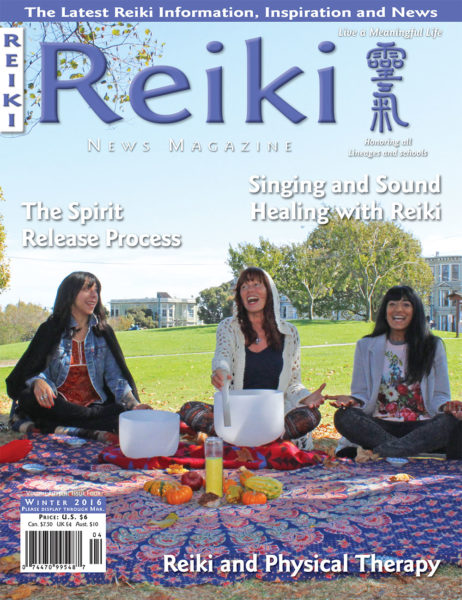 Shekhina cover of Reiki News Magazine, Winter 2016